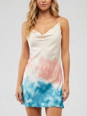 Rays For Days Women's Late Sunsets Elle Cowl Neck Mini Dress XS 8824